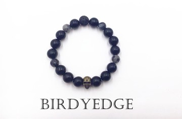【Birdy Edge】品牌 手環 串珠 麻腦 石珠 巴西麻腦石 火山岩 灰色麻腦 工業 設計