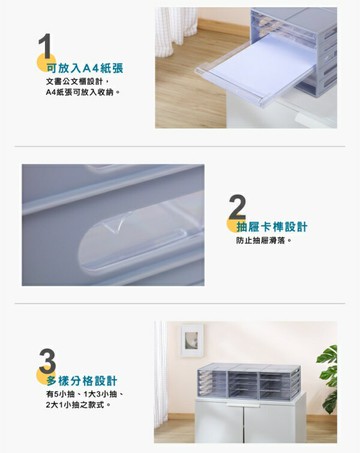 Keyway DV005 A5抽屜整理箱 DV103 公文櫃(1大3小抽)DV201(2大1小抽) A4文書資料櫃 文具櫃 桌上櫃 文件整理收納 139百貨