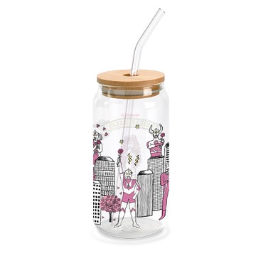 【HORLaY】超人力霸王 春日祭典．玻璃杯｜正版授權｜環保杯 耐熱玻璃杯