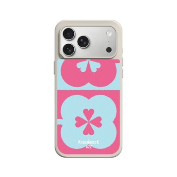 iPhone 17 Pro Max SolidX 貝殼灰 - Knock Knock A2Z - 陰和陽和花和愛心
