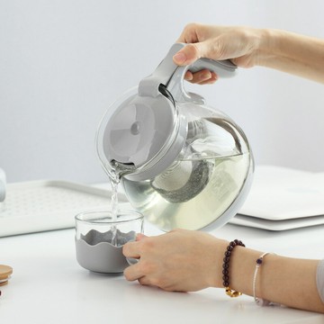 廠家直銷耐高溫大容量玻璃花茶壺套裝 帶不銹鋼濾網耐熱茶具茶杯
