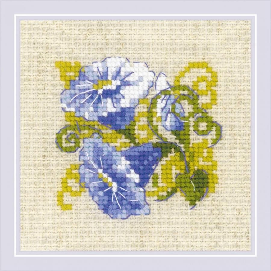 RIOLISクロスステッチ刺繍キット No.1842 "Purple Bindweed" (紫のヒルガオ) 