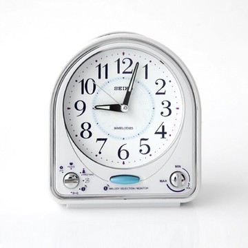 SEIKO精工藍色音符扇形鬧鐘【NV50】柒彩年代