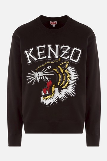 KENZO Tiger 'Varsity Jungle' logo embroidered jersey sweatshirt Man