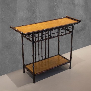 中式筇竹家具玄關條案桌供桌香案家用客廳玄關臺神臺櫃置物桌靠墻181YJ 公司貨