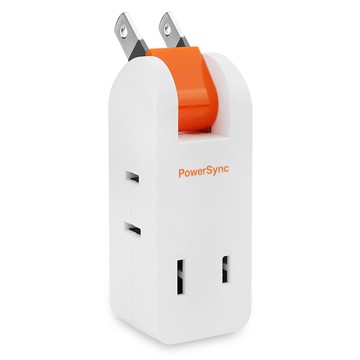 PowerSync 2P4插防雷擊180度旋轉壁插