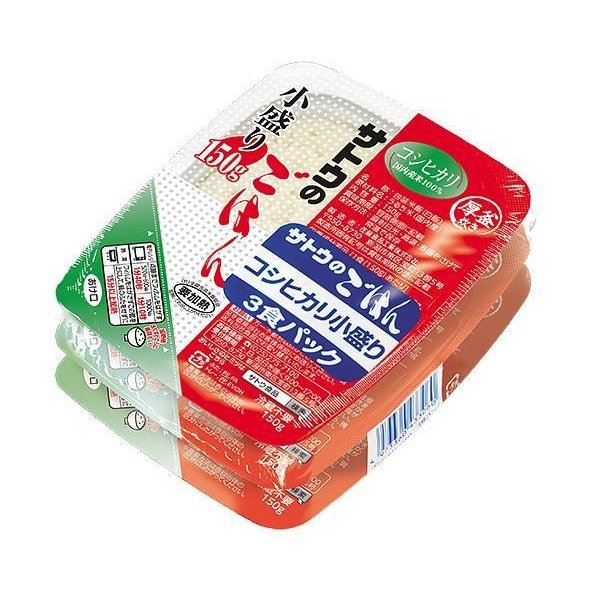 サトウ食品 サトウのごはん 国内産コシヒカリ 小盛り 150g 3食パック