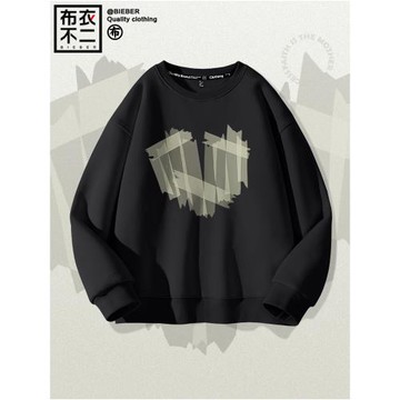 衛衣男秋冬季圓領重磅長袖上衣2025新款美式復古情侶秋季無帽外套