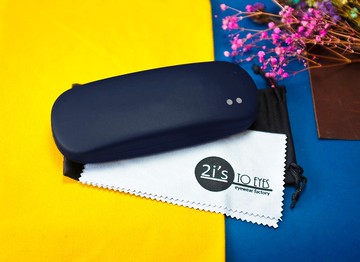 2is Bx07AmB 眼鏡盒│二眼彩色│橢圓硬盒│深藍│墨鏡│聖誕禮物