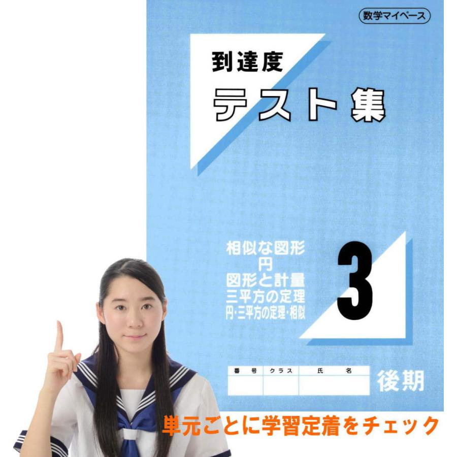 中学数学到達度テスト集中３後期 相似な図形 円 三平方の定理 図形と計量