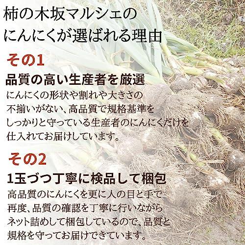 柿の木坂マルシェ にんにく 福地ホワイト六片 青森県産 A品2Lサイズ 1kg 国産 香味 野菜