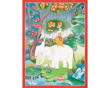 手工製作四和諧朋友唐卡——慈悲精神的真實呈現