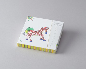 日本進口KASHIKO金澤九谷燒萬用卡組6入 – 縞馬 / 山近泰繪