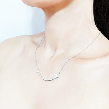 情人節 交換禮物彎彎925純銀項鍊 簡約經典設計 (禮盒裝)