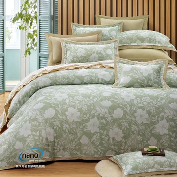 七件式床罩組 /60支無異纖精梳美國棉 /2567奇幻之旅(綠)