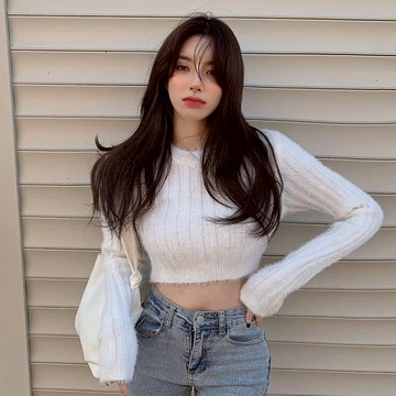 毛衣 INS美式水貂絨毛衣內搭短版上衣女生秋冬穿搭緊身顯瘦薄毛衣大碼女裝 30820