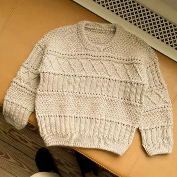 兔兔編織坊ins熱款英格麗套頭毛衣寶寶毛線手工棒針diy編織材料包