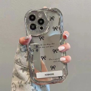 電鍍銀蝴蝶結支架適用三星s24ultra手機殼硅膠s23/s22+/s21+簡約a23fe女款a55a54a53a35全包a34a25a24a23防摔