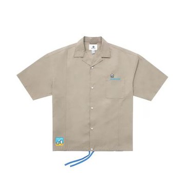 Converse Matsui SS Woven Shirt 男款 女款 卡其色 中性 聯名 短袖 MCK179-J3W