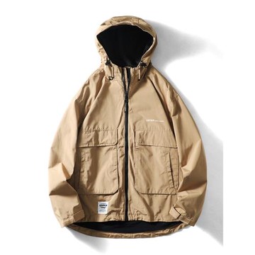 外貿出口尾單沖鋒衣男美式戶外風衣山系機能工裝外套防風防水夾克