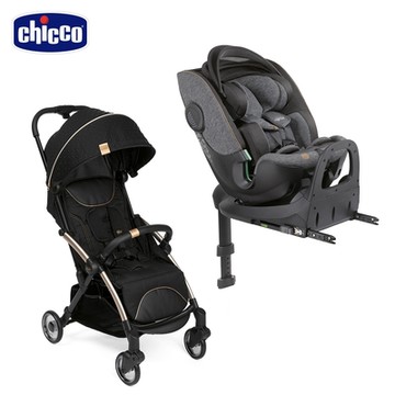 chicco官方直營-Goody Plus魔術瞬收手推車輕奢版+Bi-Seat全能i-size安全汽座Air版