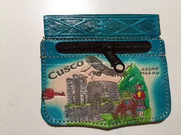 彩色祕魯彈片零錢/置物包-土耳其藍