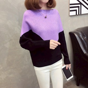 [韓國K.W.]現貨高彈力純色拼接寬袖上衣