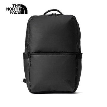 The North Face 官方旗艦 北面男女款黑色多隔層方形休閒後背包｜81DMKT0 筆電包/登山包
