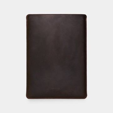 真皮棕色 MacBook 保護套 – 纖薄筆電收納袋