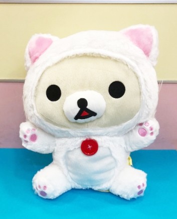 【震撼精品百貨】Rilakkuma San-X 拉拉熊懶懶熊~拉拉熊絨毛娃娃-仿貓造型-牛奶妹#00683
