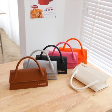 Jacquemus法國品牌時尚翻蓋質感手提包單肩斜挎小方包ins風
