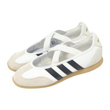 adidas 愛迪達 休閒鞋 Barreda Mary Jane 女鞋 白 米 瑪莉珍鞋 芭蕾風 薄底 膠底 JQ2127