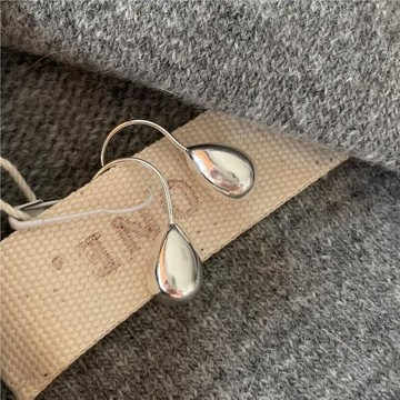 范智喬 韓國韓版925純銀飾品 極簡銀飾個性百搭水滴耳釘