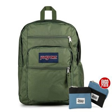 JANSPORT -BIG STUDENT 校園系列後背包 -軍綠色