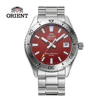 ORIENT 東方錶 WATER RESISTANT系列 200m潛水風格腕錶 鋼帶款 紅色 RA-AC0Q09R -39.9mm
