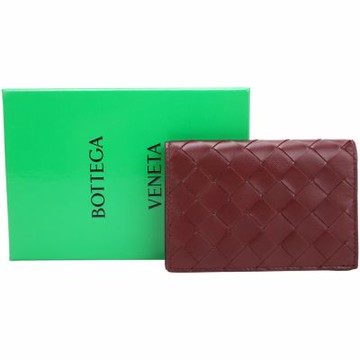BOTTEGA VENETA 寶緹嘉 BV Intrecciato 小羊皮編織護照夾(紅色)