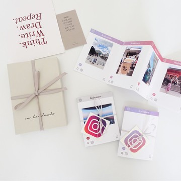 現貨 / IG Instagram 造型摺疊小冊－套裝禮盒組 / 生日 手工卡片