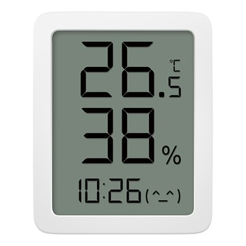 miaomiaoce 秒秒測 溫溼度計LCD版 MHO-C601 高精度傳感器 時間顯示  白色  1個