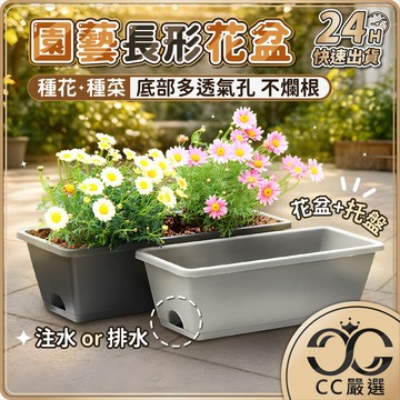 台灣現貨 長形花盆 盆托一體 長方形花盆 長形盆 花盆種菜盆 盆栽容器 控根盆 菜盆 花槽 植物花盆 霍倫盆 CC嚴選