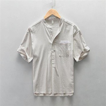 【米蘭精品】現貨+預購 男襯衫長袖上衣男商務休閒襯衫上衣-日系簡約百搭男裝2色74kz61