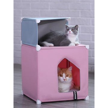 貓窩夏季降溫全封閉式貓別墅貓屋夏天貓床四季通用貓咪睡覺的房子