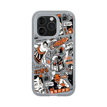 iPhone 16 Pro AirX 流變灰 - Paiheme Studio - Black Orange Mix-透明