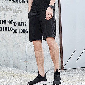 涼感潛艇男運動五分褲休閒路跑褲全網眼(M-2XL)    LAIFUU