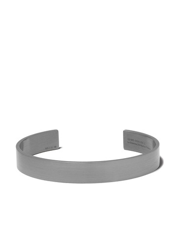Le Gramme - Le 33 Grammes ribbon bracelet - unisex - Sterling Silver - XL - BLACK SILVER
