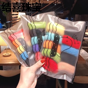 皮套女頭繩韓國網紅ins風簡約扎頭發橡皮筋發圈可愛糖果色大腸圈