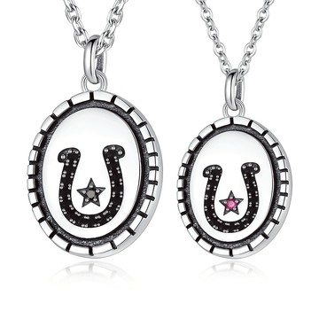 【Giumka】純銀項鍊．情侶對鍊．馬蹄鐵｜客製刻字．單個價格『情人禮』