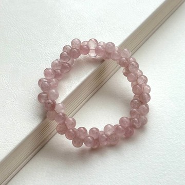 【愛情琉璃】粉晶梨型琉璃手鏈 愛情治療 接納過去創傷 幸運 相信