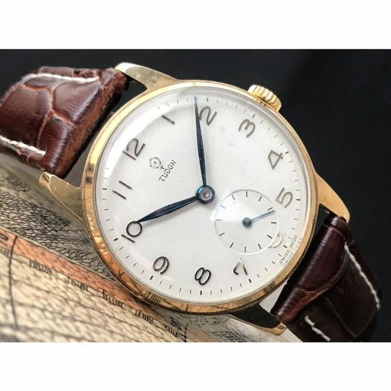 9金無垢の重み【チュードル(TUDOR) 小薔薇】アンティーク 手巻き