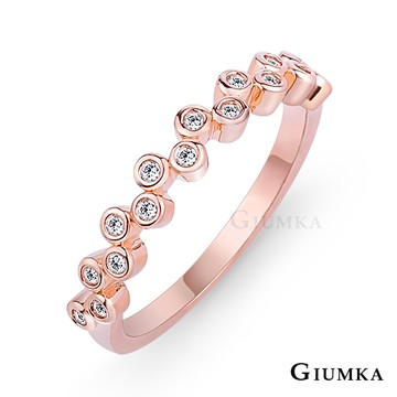 【GIUMKA】韓系閃耀戒指 玫金款 MR4088