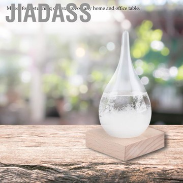 jiadass GLOGLOW 風暴玻璃氣象站創意水滴形瓶桌面站預報器